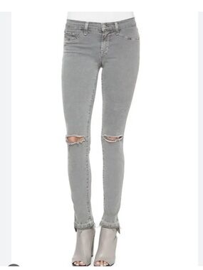 J Brand Silver Fox Mid-Rise Skinny Leg Jeans - Size 24